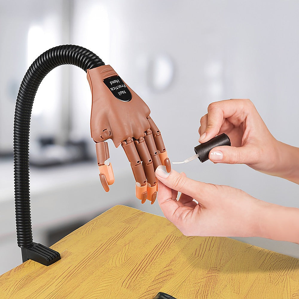 Practice Hand Model for Nail Art Training and Display Manicure with false nails V63-833231