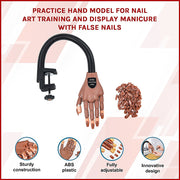 Practice Hand Model for Nail Art Training and Display Manicure with false nails V63-833231