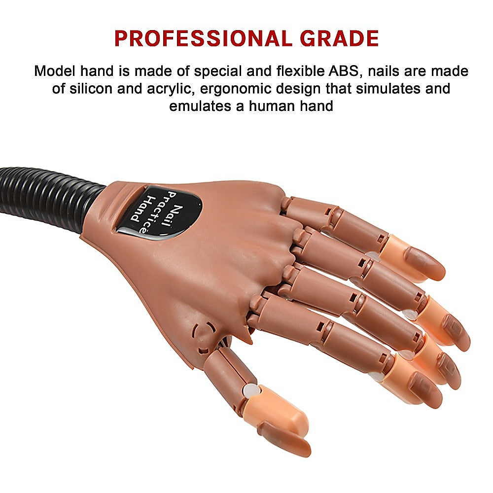 Practice Hand Model for Nail Art Training and Display Manicure with false nails V63-833231