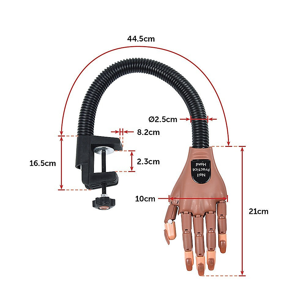 Practice Hand Model for Nail Art Training and Display Manicure with false nails V63-833231