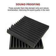 40pcs Studio Acoustic Foam Sound Absorbtion Proofing Panels Tiles Wedge 30X30CM V63-833251