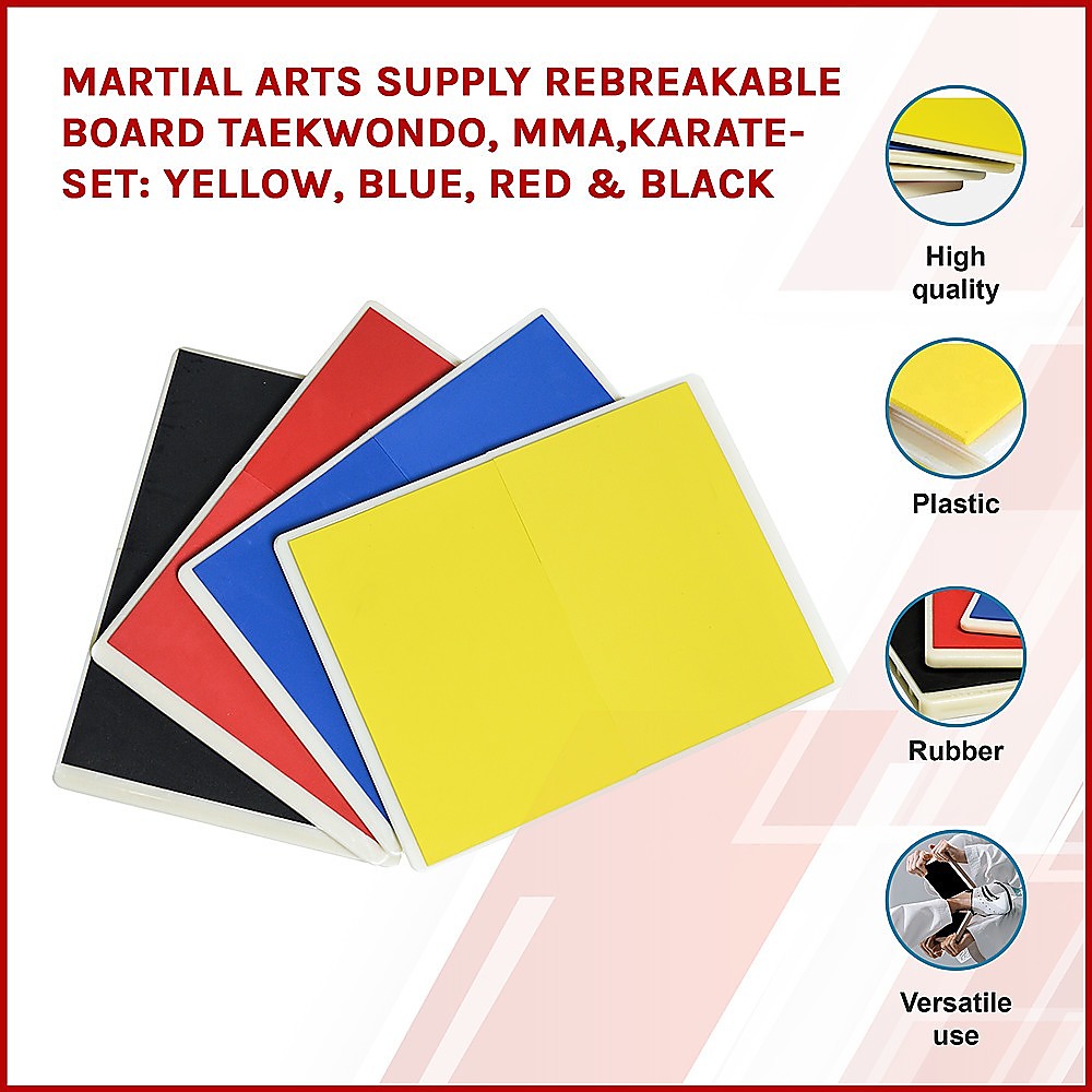 Rebreakable Martial Arts Training Boards Set for Taekwondo MMA Karate V63-833261