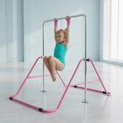 Kids Gymnastics Bars Training Horizontal Bar Monkey Kip Bar Pink V63-833321
