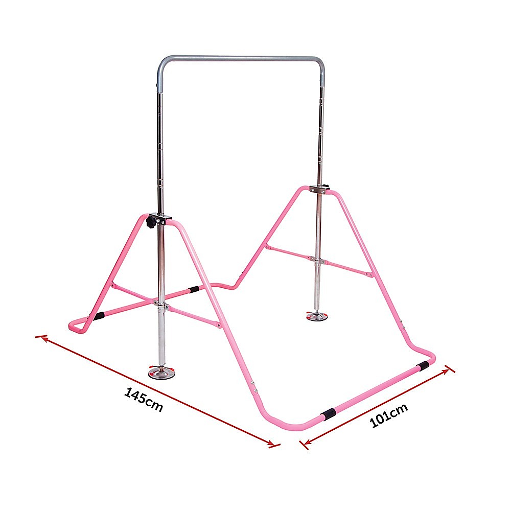 Kids Gymnastics Bars Training Horizontal Bar Monkey Kip Bar Pink V63-833321