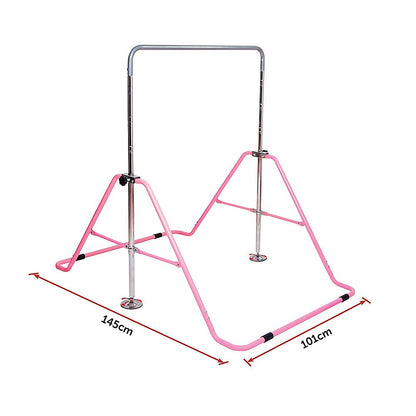 Kids Gymnastics Bars Training Horizontal Bar Monkey Kip Bar Pink V63-833321