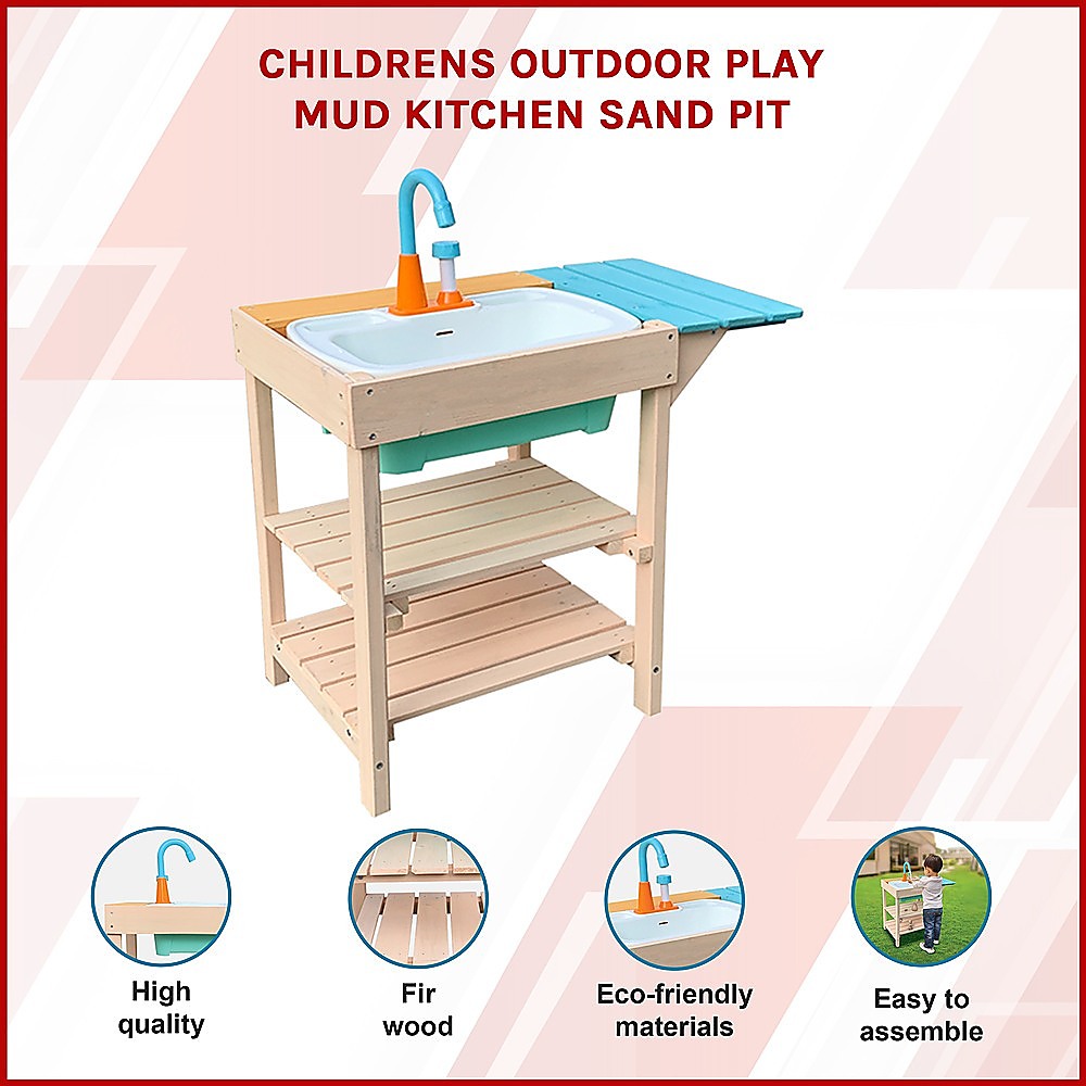 Childrens Outdoor Play Mud Kitchen Sand Pit V63-833471