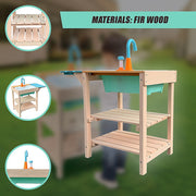 Childrens Outdoor Play Mud Kitchen Sand Pit V63-833471