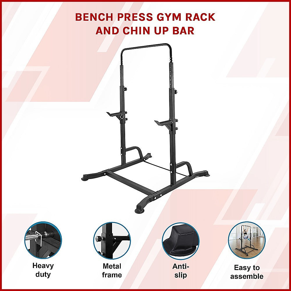 Bench Press Gym Rack and Chin Up Bar V63-833551