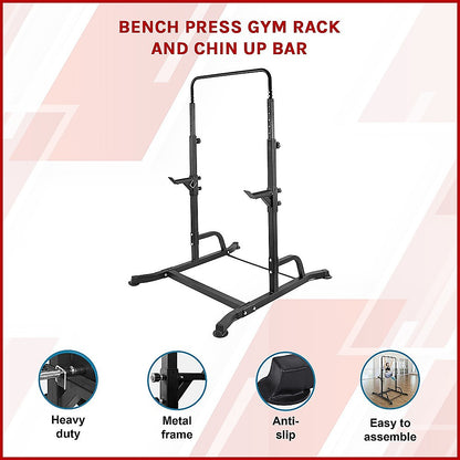 Bench Press Gym Rack and Chin Up Bar V63-833551