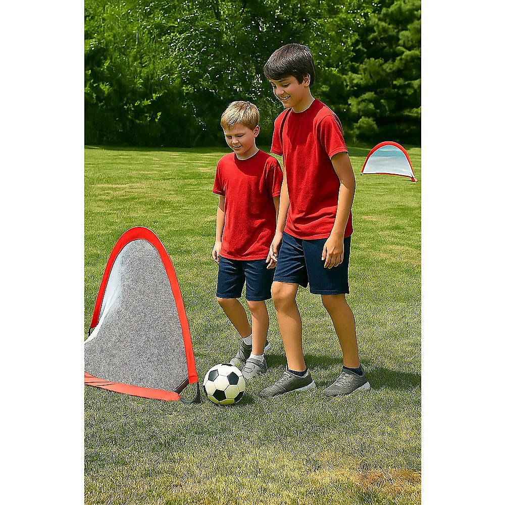 Portable Kids Soccer Goal Set with Cones V63-833571