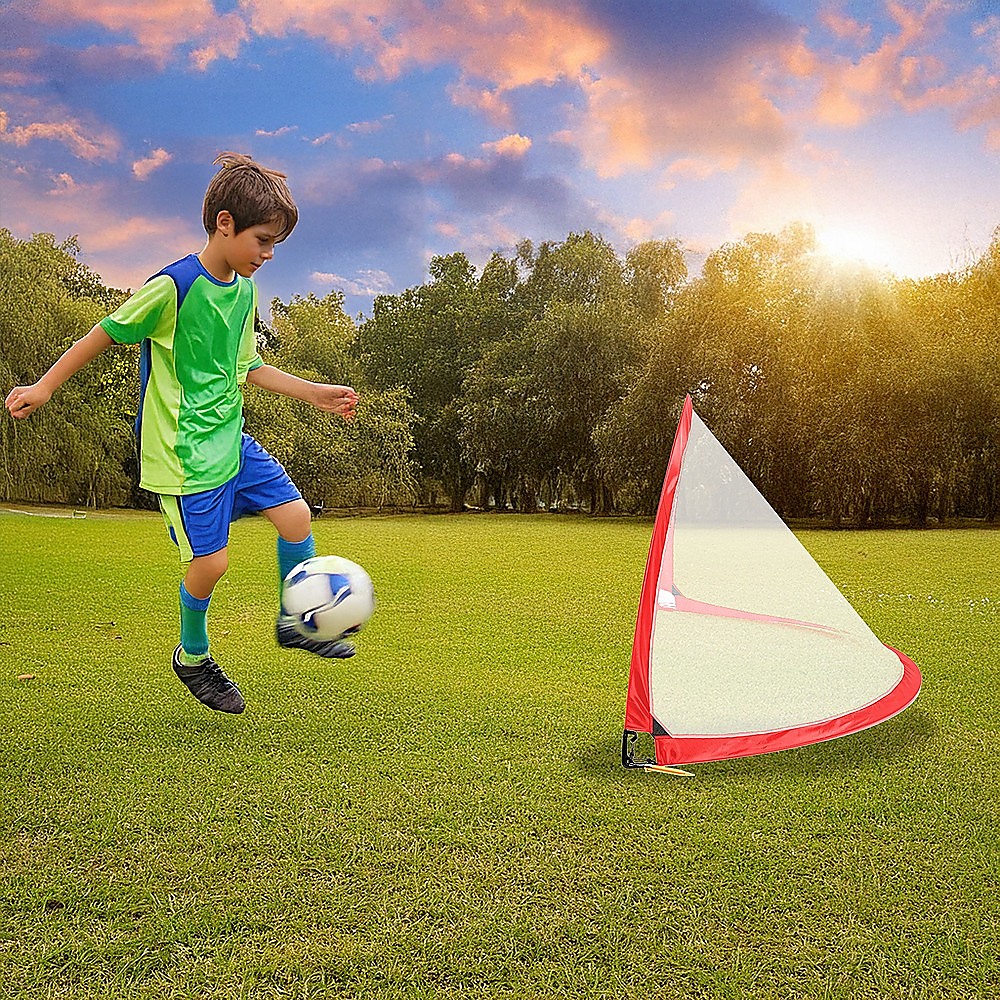 Portable Kids Soccer Goal Set with Cones V63-833571