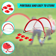 Portable Kids Soccer Goal Set with Cones V63-833571