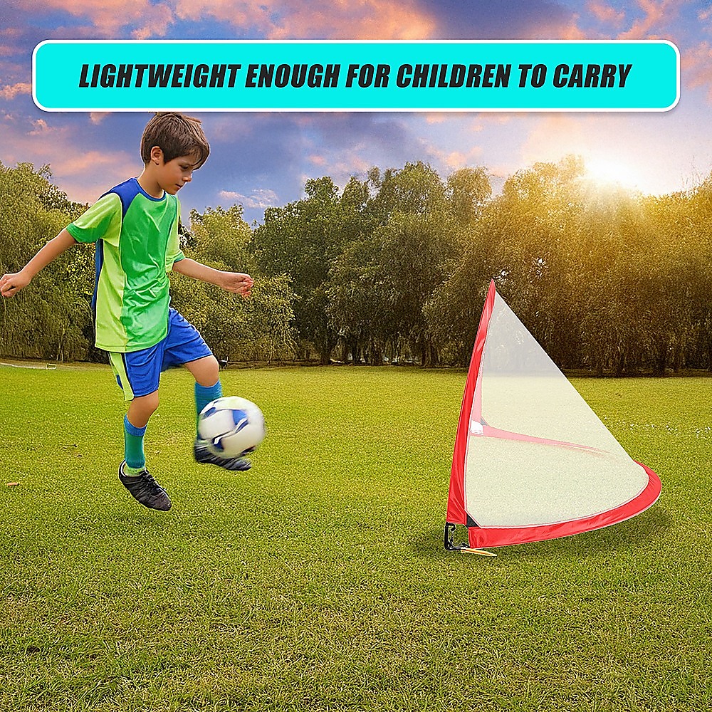 Portable Kids Soccer Goal Set with Cones V63-833571