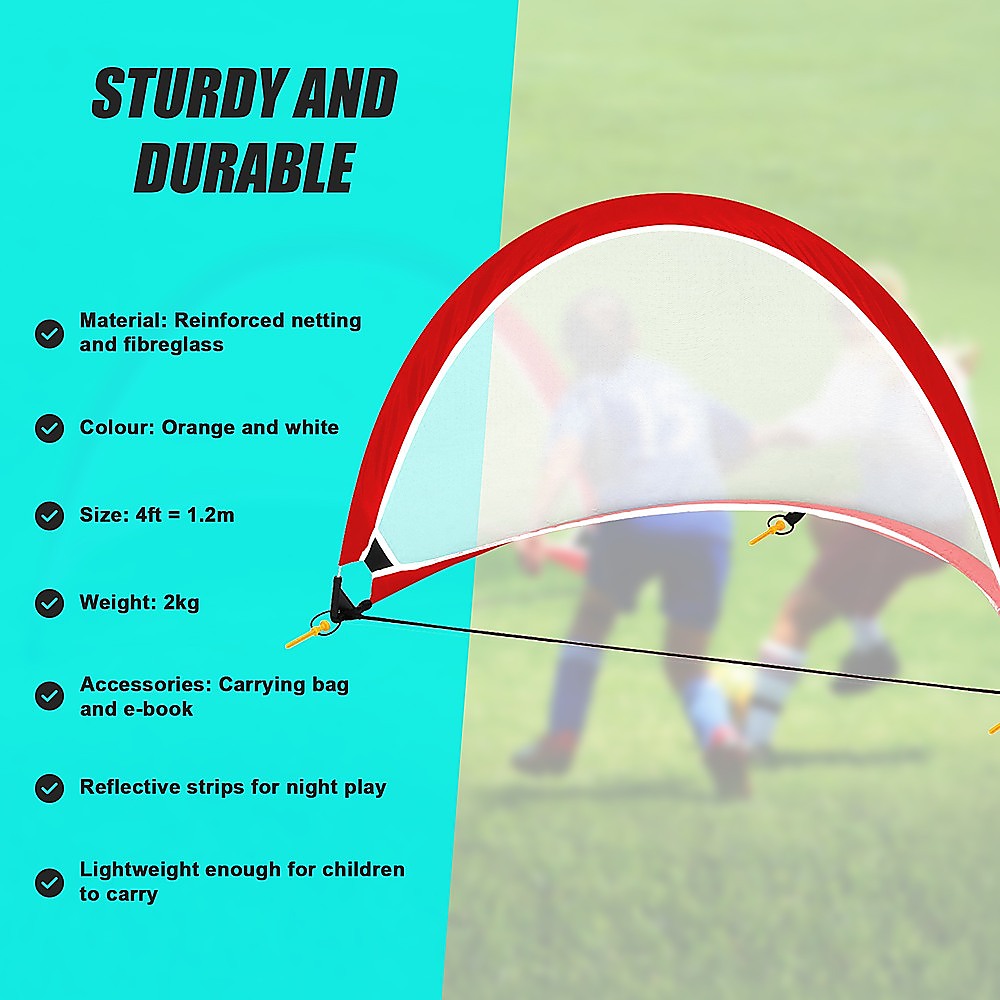 Portable Kids Soccer Goal Set with Cones V63-833571