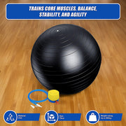 75cm Static Strength Exercise Stability Ball with Pump V63-833581