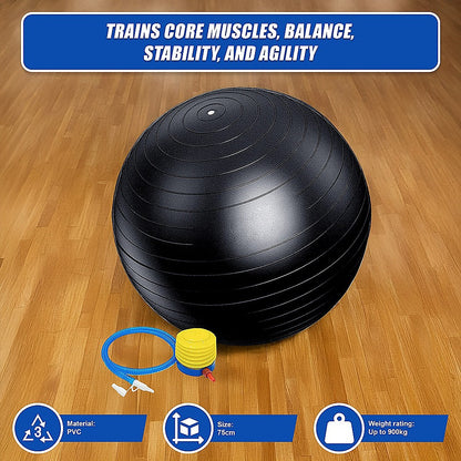 75cm Static Strength Exercise Stability Ball with Pump V63-833581