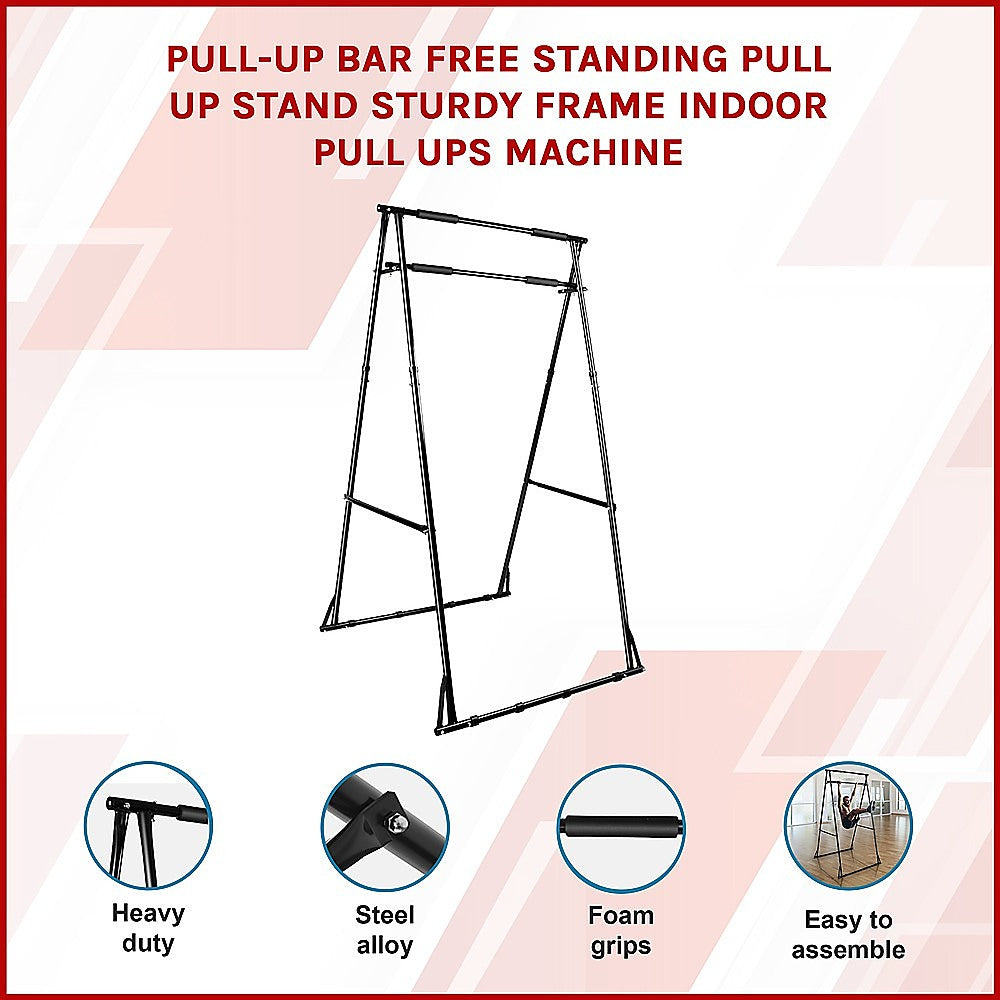Pull-up Bar Free Standing Pull up Stand Sturdy Frame Indoor Pull Ups Machine V63-833591