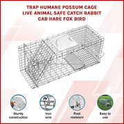 Trap Humane Possum Cage Live Animal Safe Catch Rabbit Cat Hare Fox Bird V63-833601