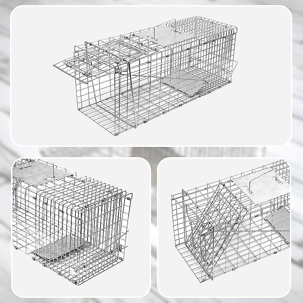 Trap Humane Possum Cage Live Animal Safe Catch Rabbit Cat Hare Fox Bird V63-833601