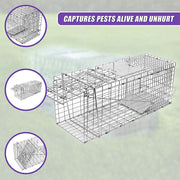 Trap Humane Possum Cage Live Animal Safe Catch Rabbit Cat Hare Fox Bird V63-833601