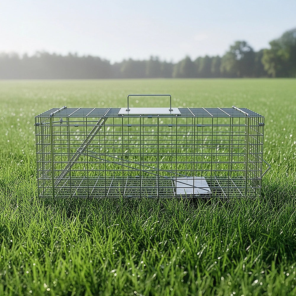 Trap Humane Possum Cage Live Animal Safe Catch Rabbit Cat Hare Fox Bird V63-833601
