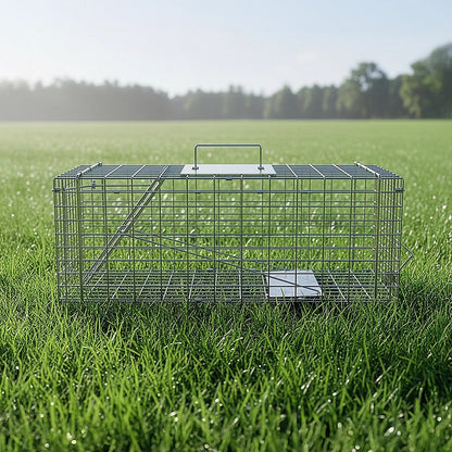 Trap Humane Possum Cage Live Animal Safe Catch Rabbit Cat Hare Fox Bird V63-833601