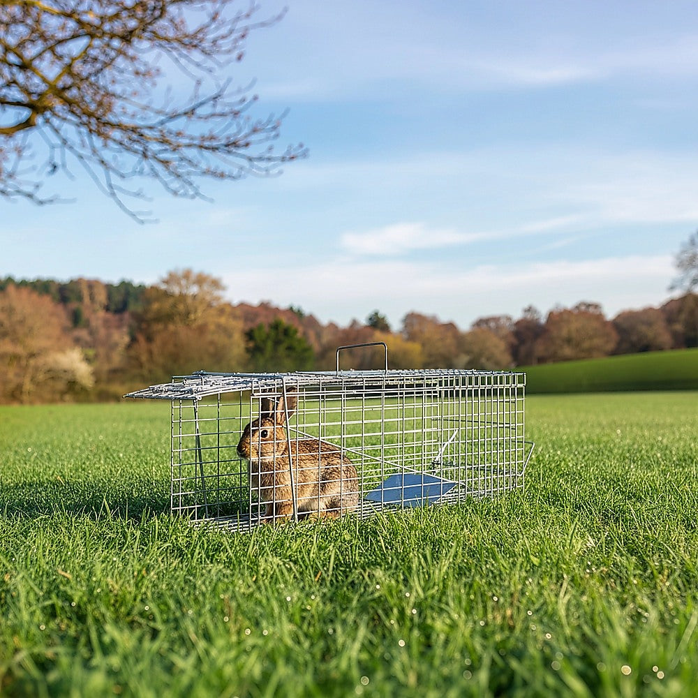 Trap Humane Possum Cage Live Animal Safe Catch Rabbit Cat Hare Fox Bird V63-833601
