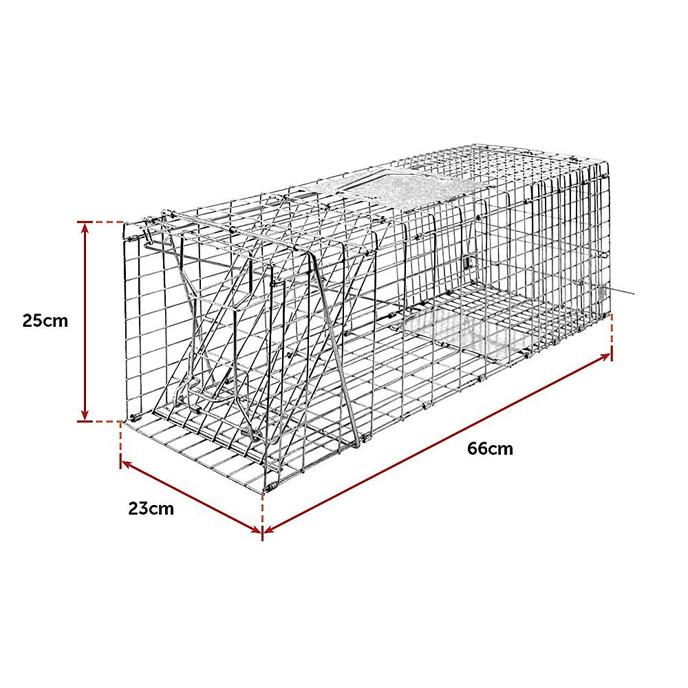 Trap Humane Possum Cage Live Animal Safe Catch Rabbit Cat Hare Fox Bird V63-833601