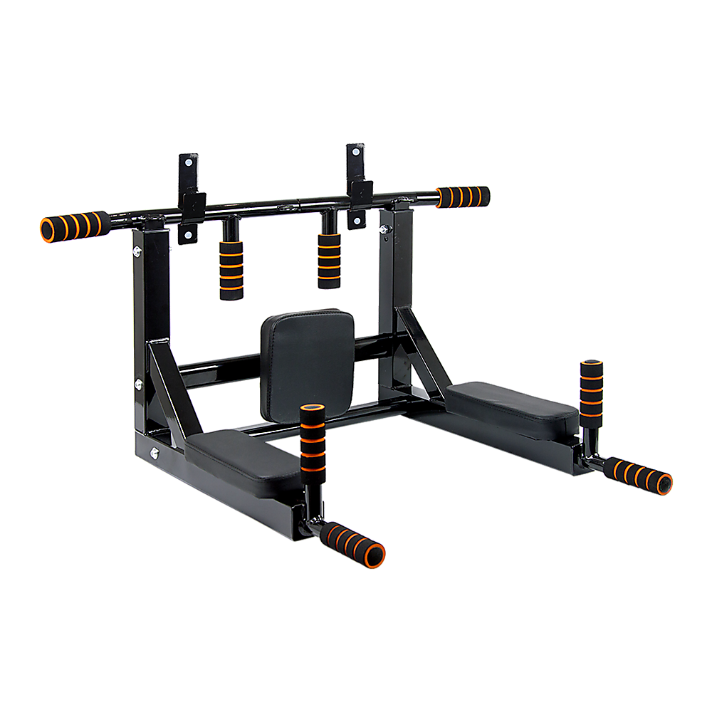 Heavy Duty Wall Mounted Power Station Pull Up Dip Knee Raise Bar V63-833631