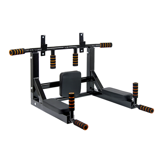 Heavy Duty Wall Mounted Power Station Pull Up Dip Knee Raise Bar V63-833631