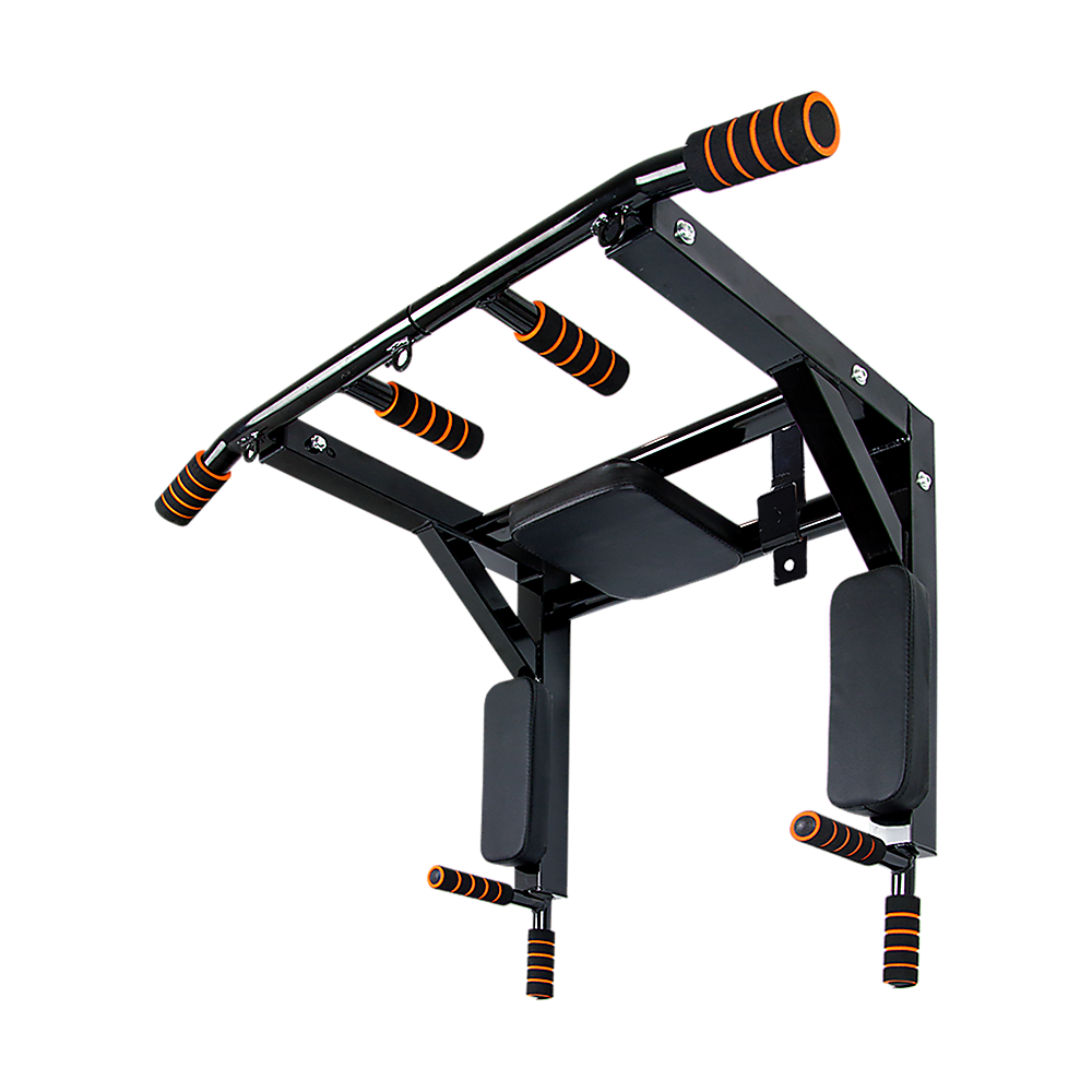 Heavy Duty Wall Mounted Power Station Pull Up Dip Knee Raise Bar V63-833631