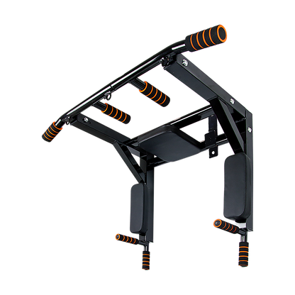 Heavy Duty Wall Mounted Power Station Pull Up Dip Knee Raise Bar V63-833631