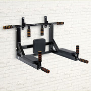 Heavy Duty Wall Mounted Power Station Pull Up Dip Knee Raise Bar V63-833631