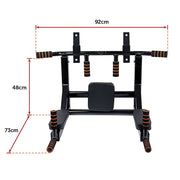 Heavy Duty Wall Mounted Power Station Pull Up Dip Knee Raise Bar V63-833631