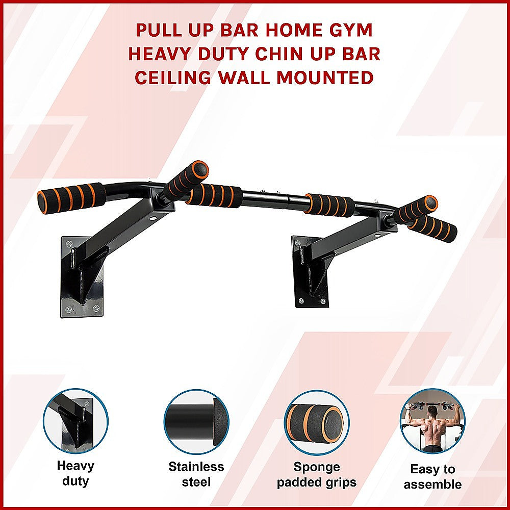 Heavy Duty Pull Up Bar Home Gym Chin Up Bar Wall Ceiling Mount V63-833641