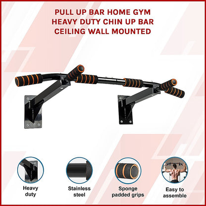 Heavy Duty Pull Up Bar Home Gym Chin Up Bar Wall Ceiling Mount V63-833641