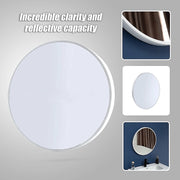 80cm Round Wall Mirror Bathroom Makeup Mirror by Della Francesca V63-833691