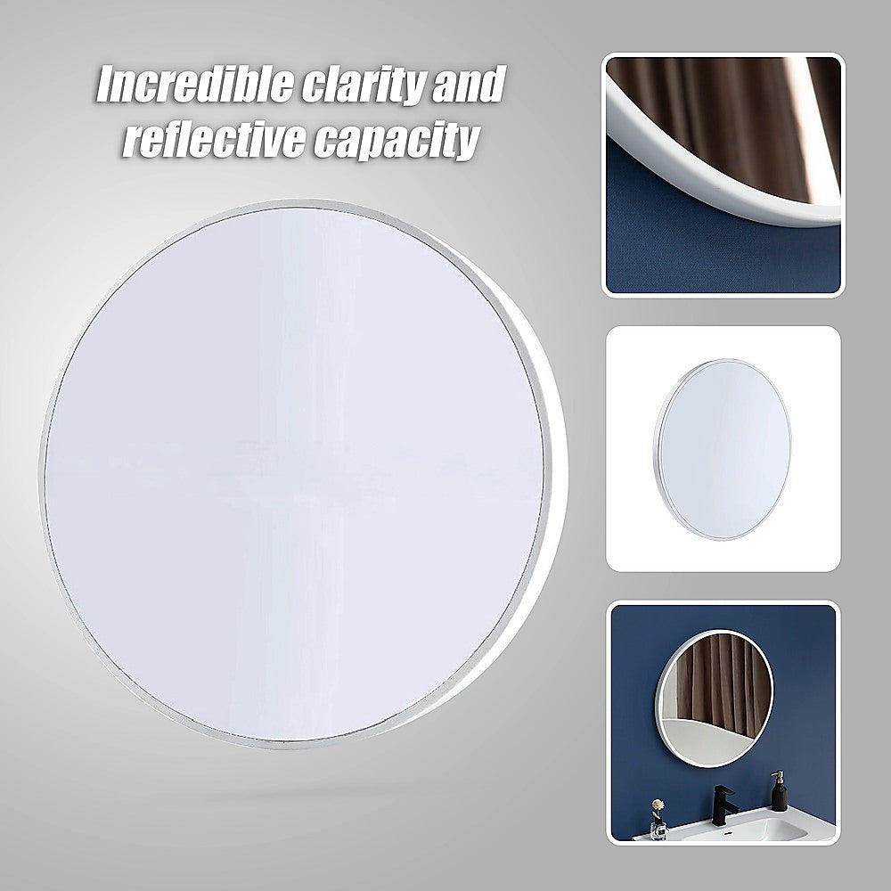 80cm Round Wall Mirror Bathroom Makeup Mirror by Della Francesca V63-833691