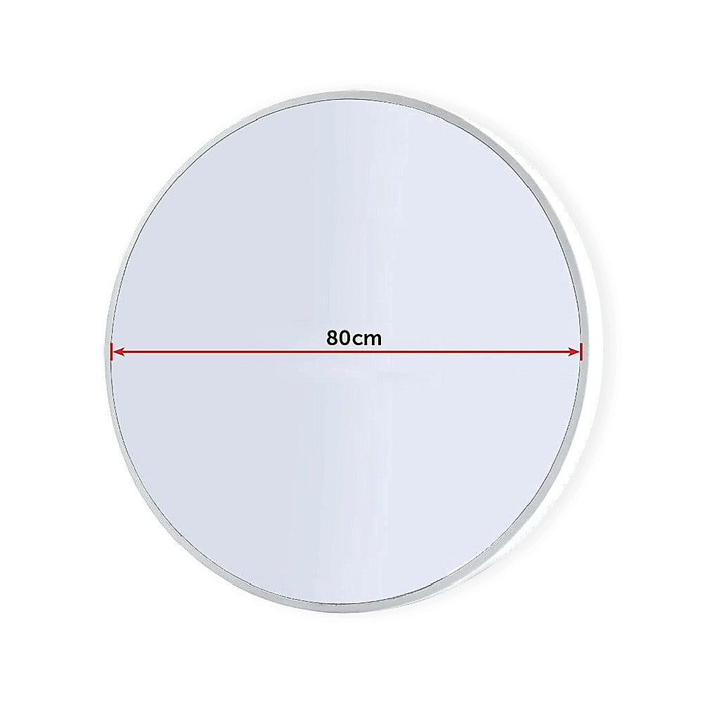 80cm Round Wall Mirror Bathroom Makeup Mirror by Della Francesca V63-833691