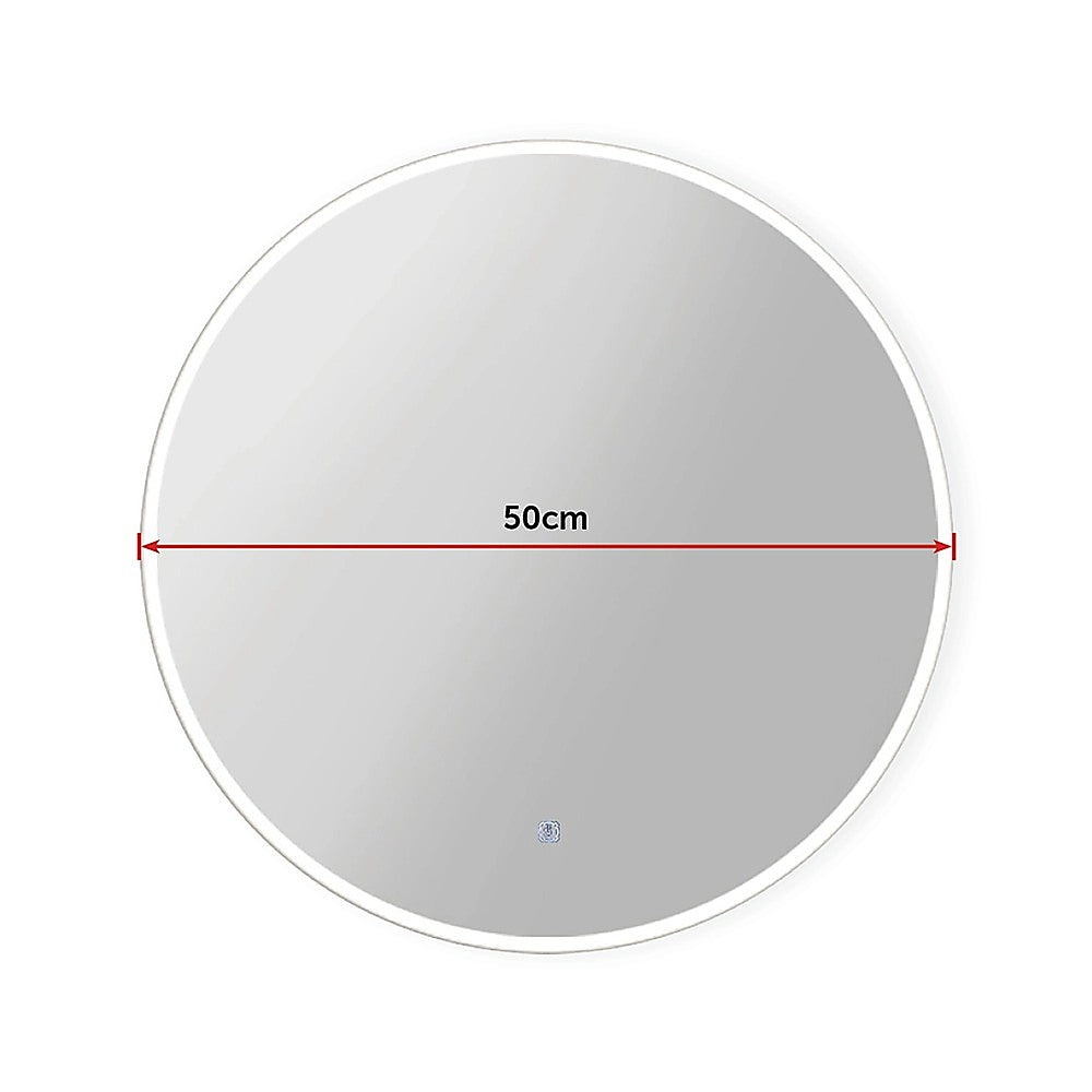 50cm LED Wall Mirror Bathroom Mirrors Light Decor Round V63-833731