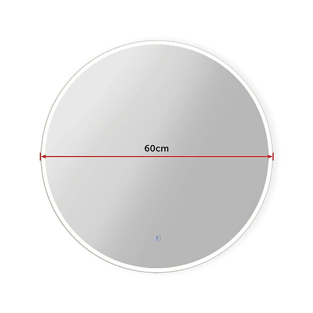 60cm LED Wall Mirror Bathroom Mirrors Light Decor Round V63-833741