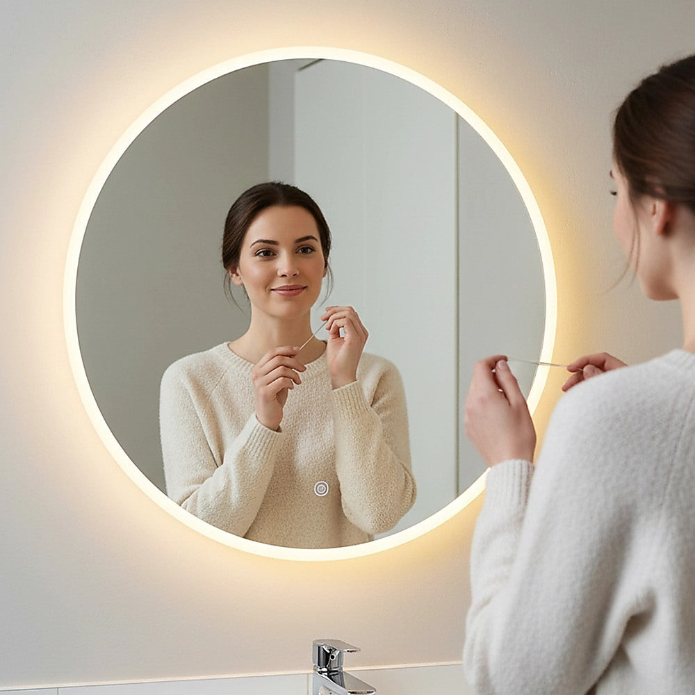 60cm LED Wall Mirror Bathroom Mirrors Light Decor Round V63-833741
