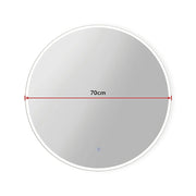 70cm LED Wall Mirror Bathroom Mirrors Light Decor Round V63-833751