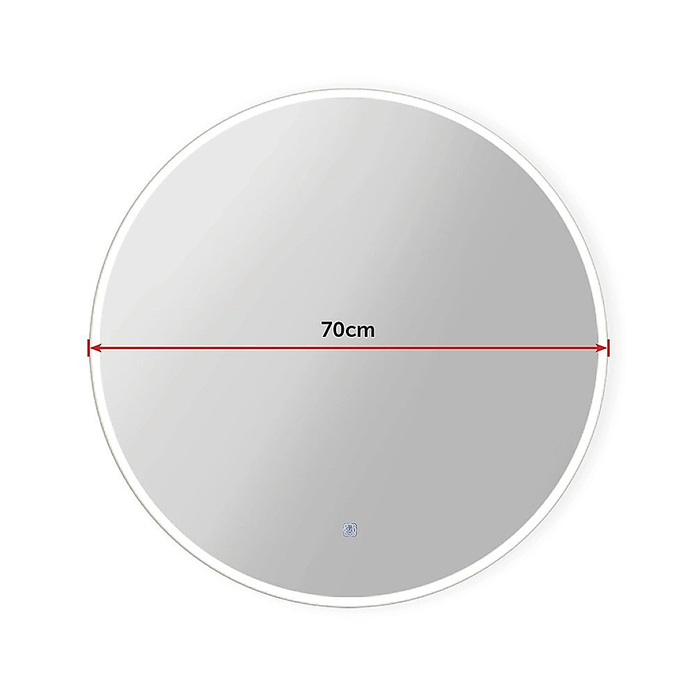 70cm LED Wall Mirror Bathroom Mirrors Light Decor Round V63-833751