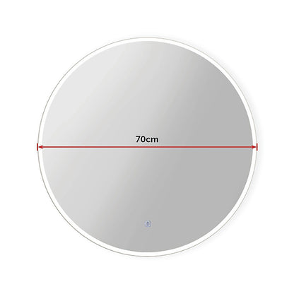 70cm LED Wall Mirror Bathroom Mirrors Light Decor Round V63-833751