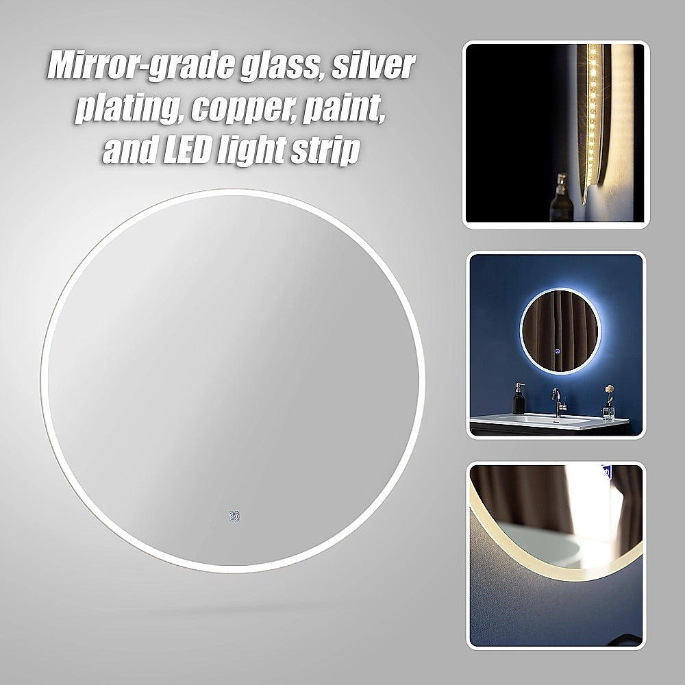 80cm LED Wall Mirror Bathroom Mirrors Light Decor Round V63-833761