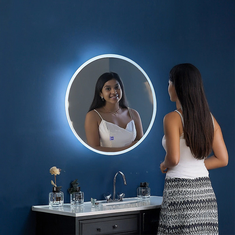 80cm LED Wall Mirror Bathroom Mirrors Light Decor Round V63-833761