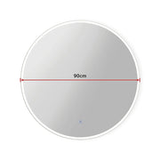 90cm LED Wall Mirror Bathroom Mirrors Light Decor Round V63-833771
