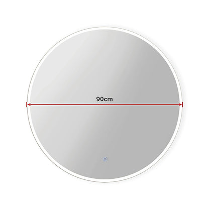 90cm LED Wall Mirror Bathroom Mirrors Light Decor Round V63-833771