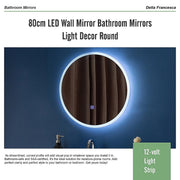 90cm LED Wall Mirror Bathroom Mirrors Light Decor Round V63-833771